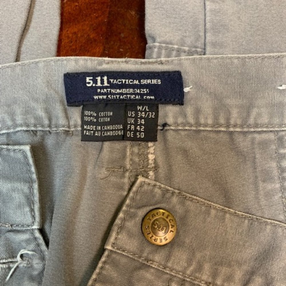 5.11 Gray Tactical Pants - Size 34